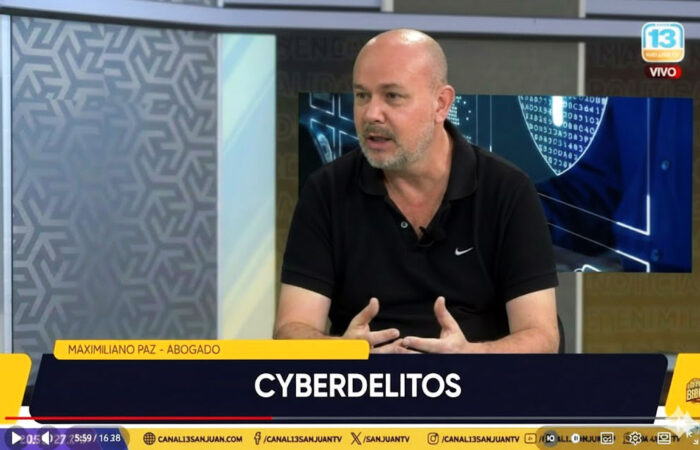 Maximiliano Paz abogado en Canal 13 San Juan – entrevista sobre ciberdelitos