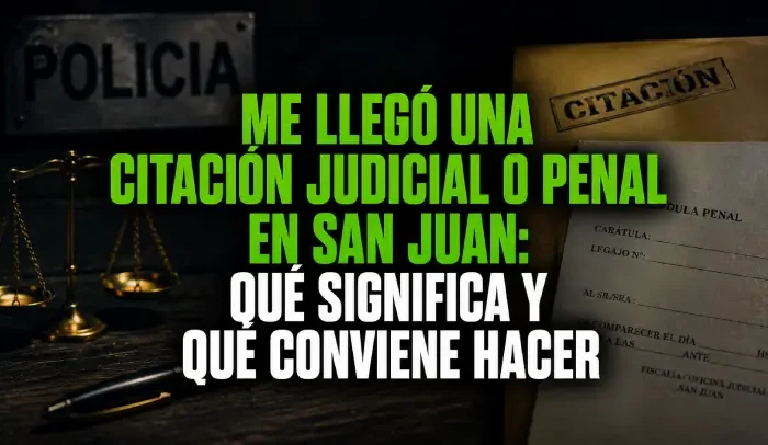 citación penal en San Juan